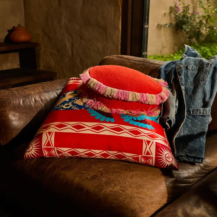 Reese Round Cushion - Poppy