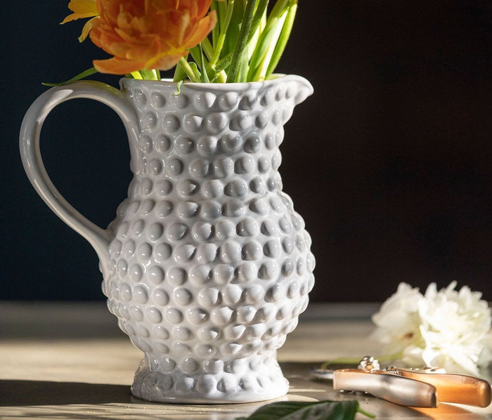 Remi White Bubble Pitcher