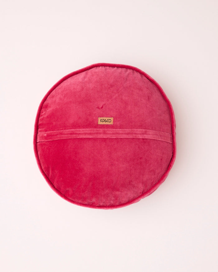 Rhubarb Velvet Pea Cushion