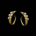 Rice Pearl Hoop Post Earrings