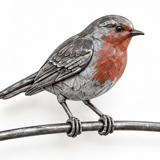 Robinbloom – Robin And Flower Garden Stake