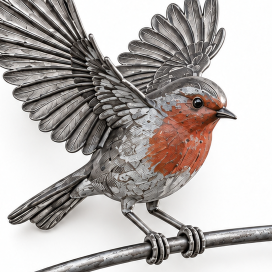 Robinbloom – Robin And Flower Garden Stake