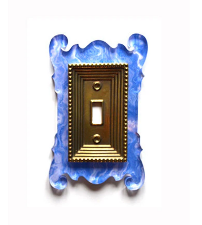 Rococo Blue Agate Switch Plate