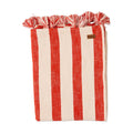Roma Red Stripe Woven Throw