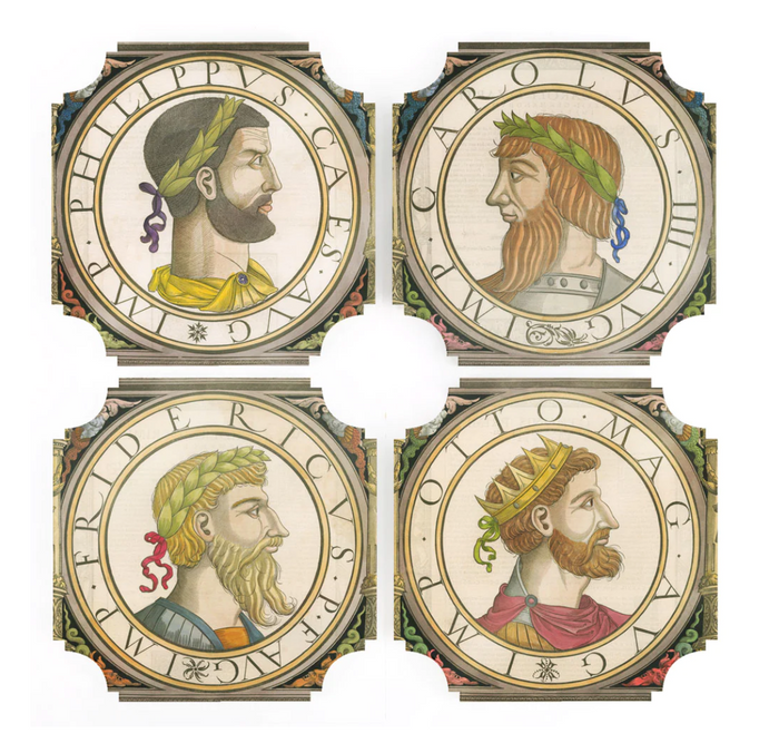 Roman Emperor Coasters  - Set of Four