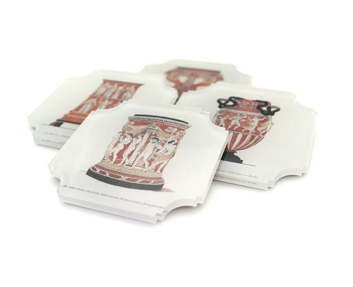 Roman Urn Coasters  - Set of Four