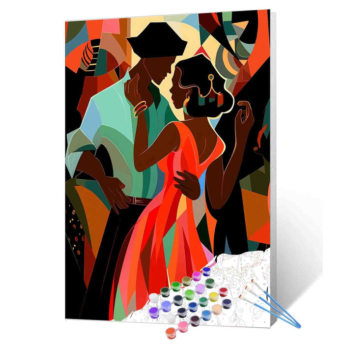 Romantic Dance Embrace Paint by Numbers