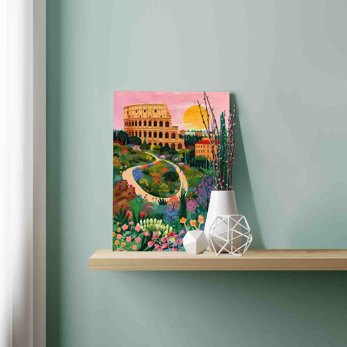 Rome Sunset View Paint by Numbers