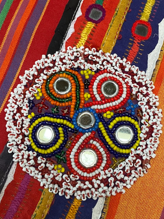 Runner made with Guatemalan textile 11"x36"