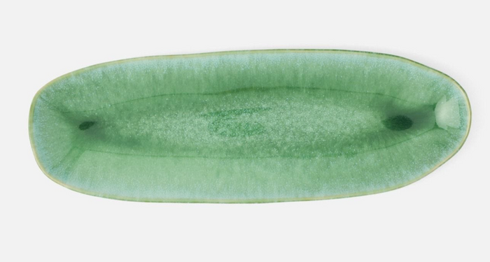 S/2 Eloise Serving Trays, Emerald Glaze