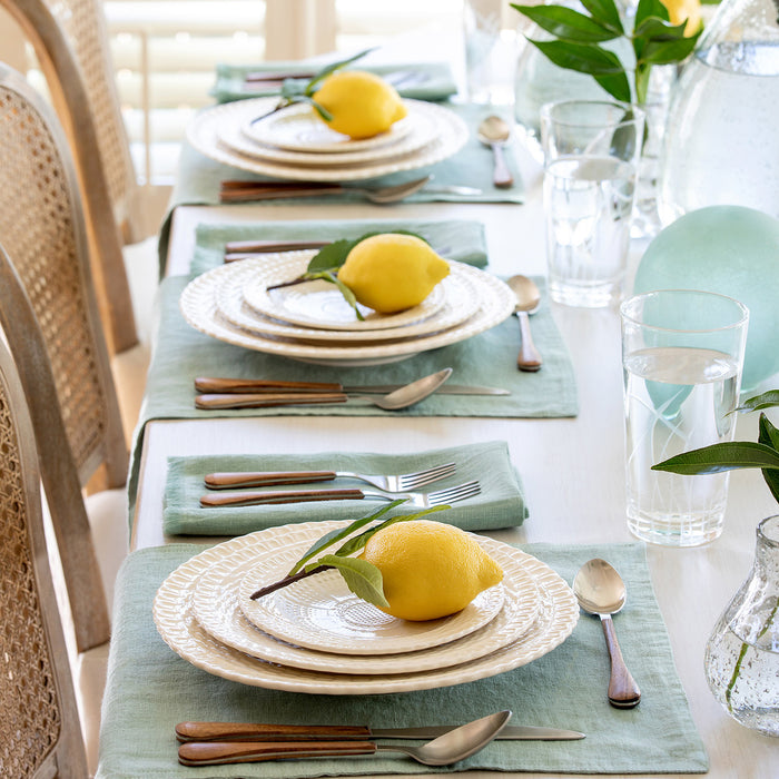 Sage Green Linen Placemat Set/6 • Coastal Compass Home Decor