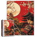 Samurai Moonlight Sakura Jigsaw Puzzle