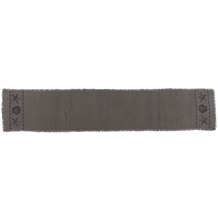 Sandy Grey Burlap Runner 13x72