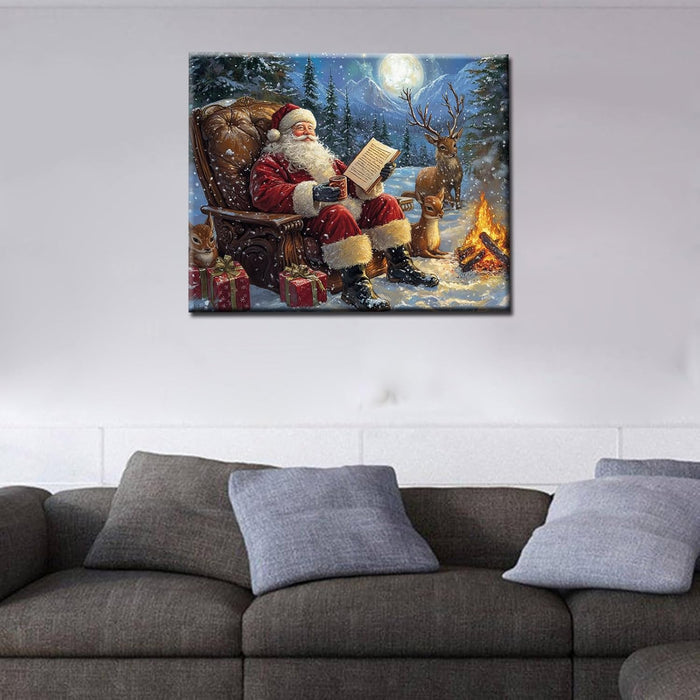 Santa Claus on the Sofa Paint by Numbers