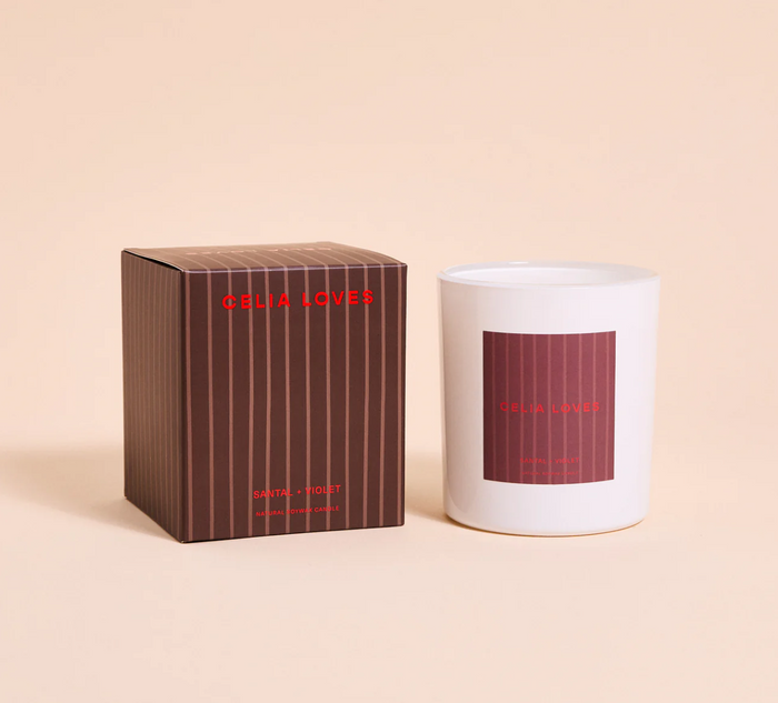 Santal and Violet Candle