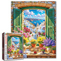 Santorini Window View Jigsaw Puzzle
