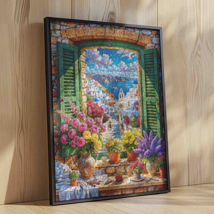 Santorini Window View Jigsaw Puzzle