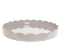 Scalloped Round Tray Cappuccino