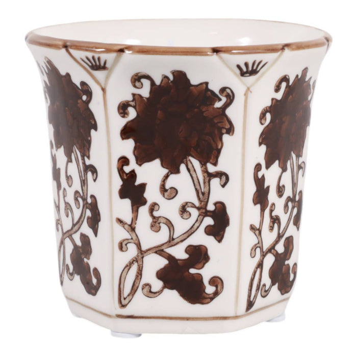 Scented Candle - Lavender Verbena Brown Ceramic Fluted, 6 Oz