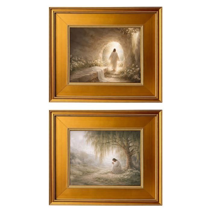 Set of 2 Framed Prints | Easter – Alive Again & Garden or Gethsemane