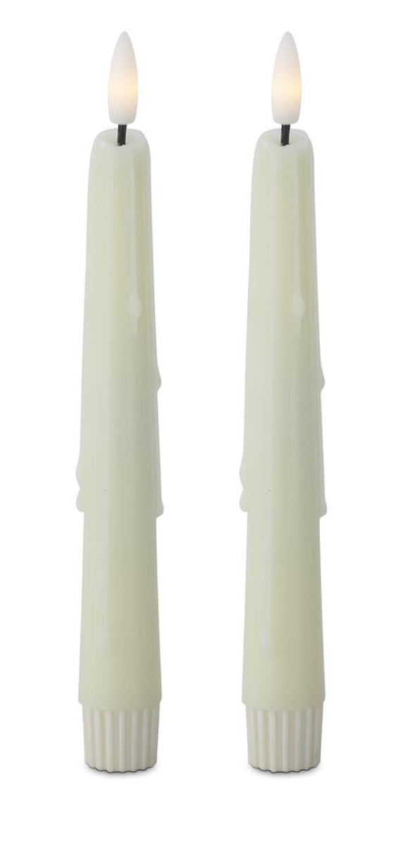 Set of 2 LED drip candles