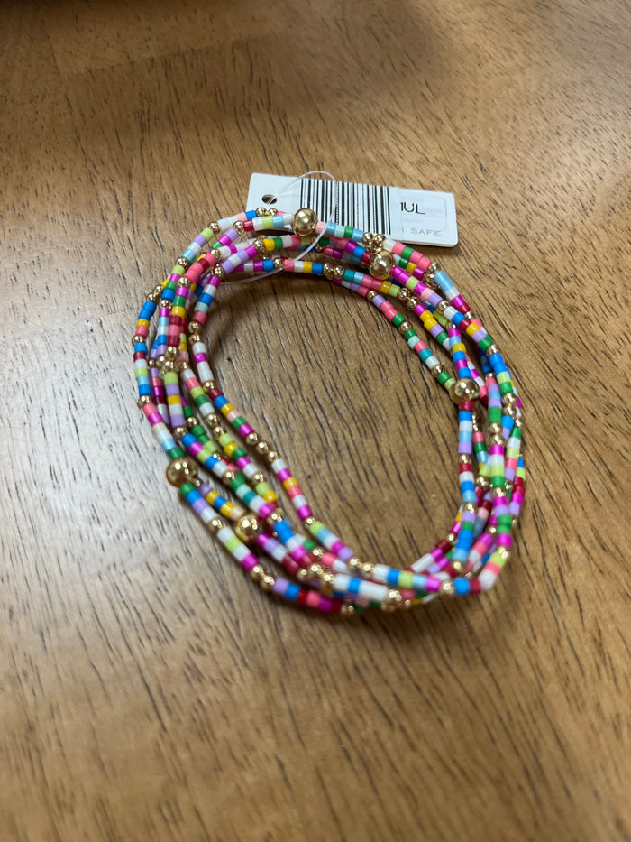 Set of 6 sead beed stretch bracelets
