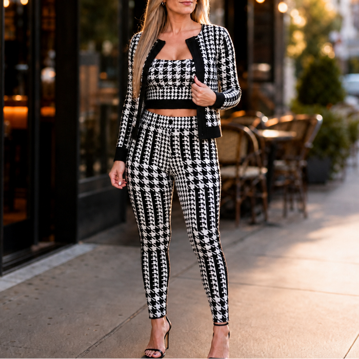 Black Houndstooth / S