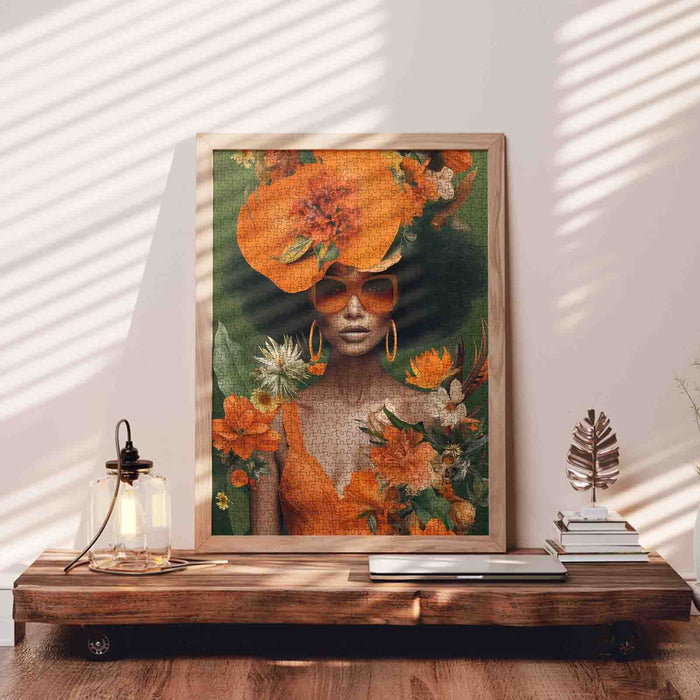 Sexy African Model Painting Jigsaw Puzzles