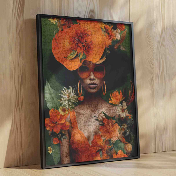 Sexy African Model Painting Jigsaw Puzzles