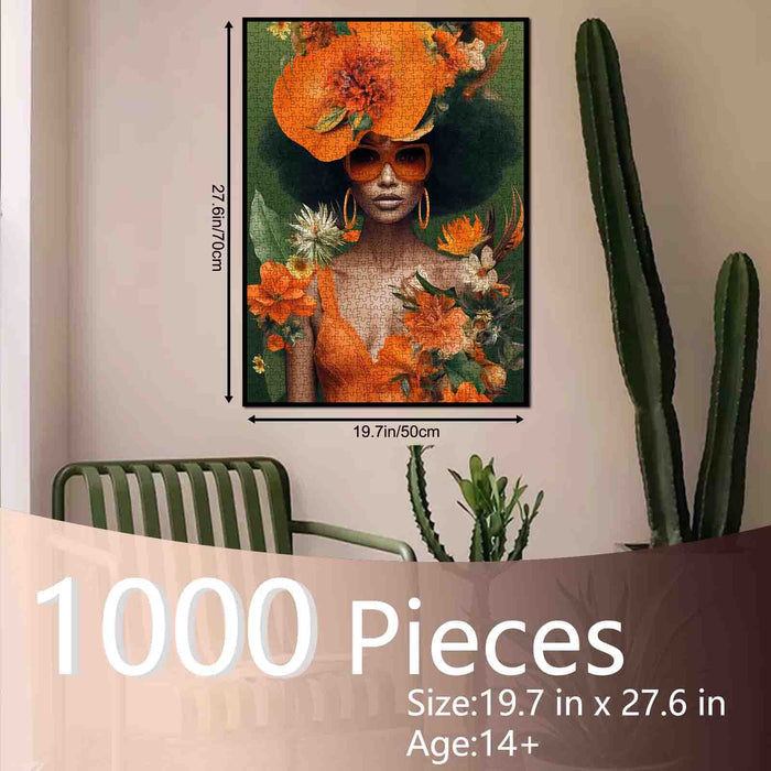 Sexy African Model Painting Jigsaw Puzzles