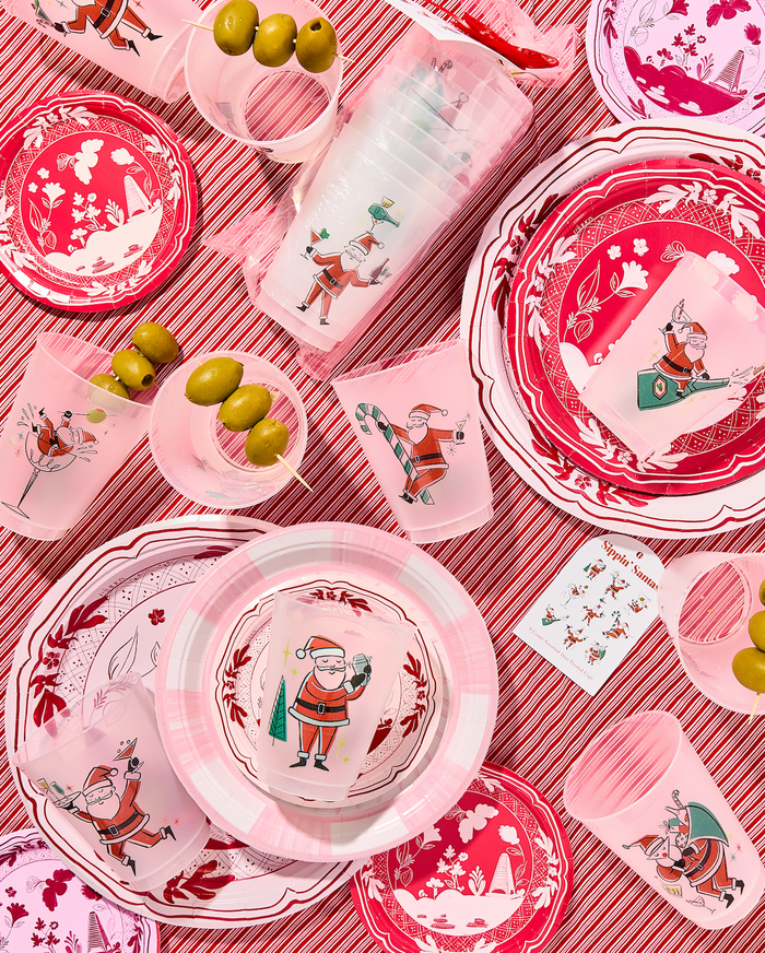 Sippin' Santas Frosted Cups / 9 Cups - Christmas