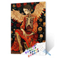 Skeleton Angel in Red Robe Paint by Numbers