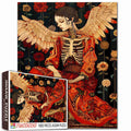 Skeleton Angel with Floral Robe Jigsaw Puzzle