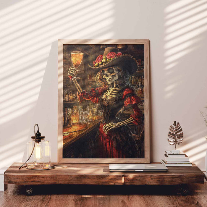 Skeleton Toast Celebration Jigsaw Puzzle