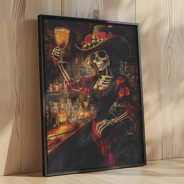 Skeleton Toast Celebration Jigsaw Puzzle