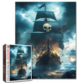 Skull Flag Pirate Warship Jigsaw Puzzle