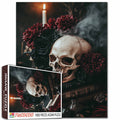 Skull Roses Candlelight Jigsaw Puzzle
