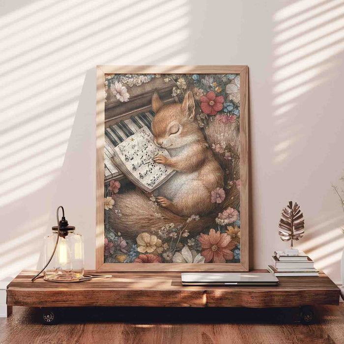 Sleeping Squirrel Piano Melody Jigsaw Puzzle