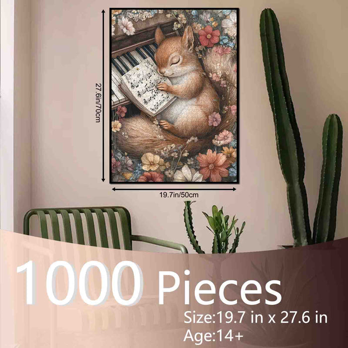 Sleeping Squirrel Piano Melody Jigsaw Puzzle