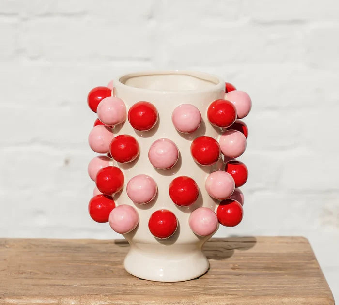 Small Bubble Vase - Pink + Red