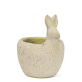 Small Planter with Rabbit Head-Yellow-5.5"H