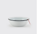 Snow White Bowl,  Enamelware