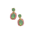 Solstice Gem Earring - Pink + Green