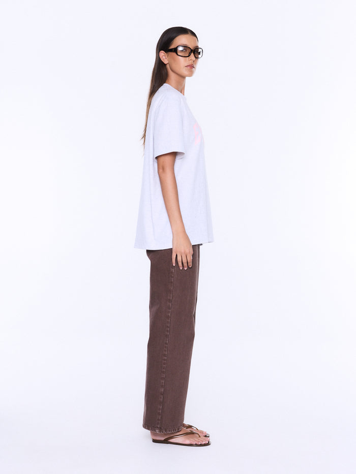 Sophia Relaxed Tee - White Marle