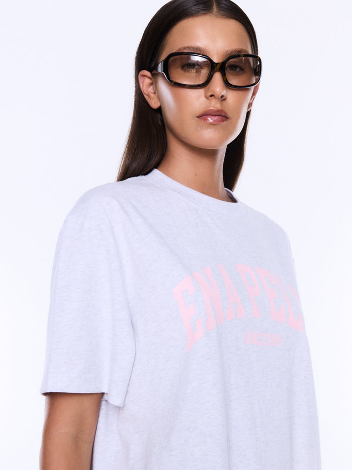 Sophia Relaxed Tee - White Marle