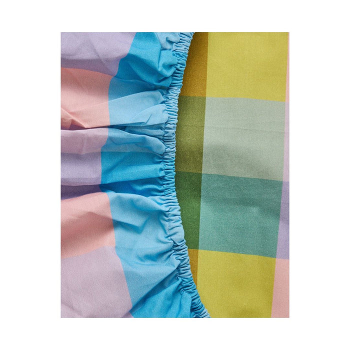 Sorbet Tartan Linen Fitted Sheet