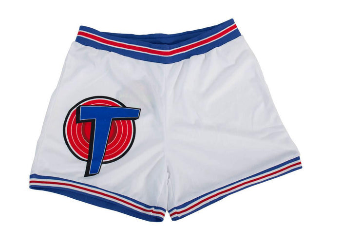Space Jam Tune Squad White Basketball Shorts-tvso