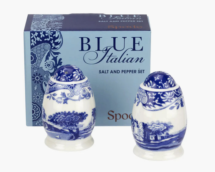 Spode Blue Italian Salt & Pepper Set