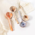 Spoons - Scallop Shell Multi Color Glaze
