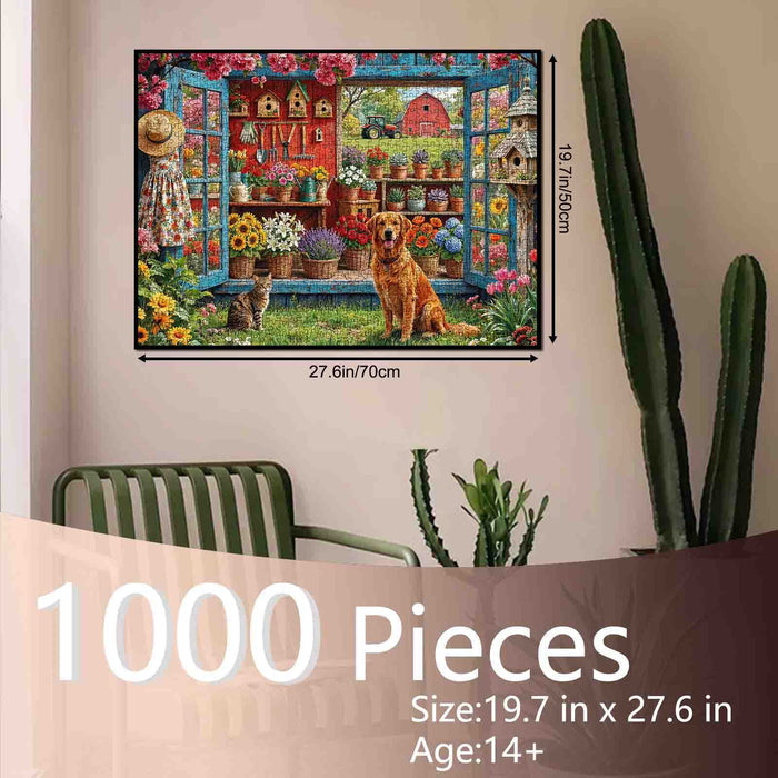 Spring Farm Garden Greenhouse Jigsaw Puzzle